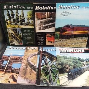 Lot of 7 Mainline‎ Modeler Magazine Model Railroad Trains '92 '95 '96 '97 '02